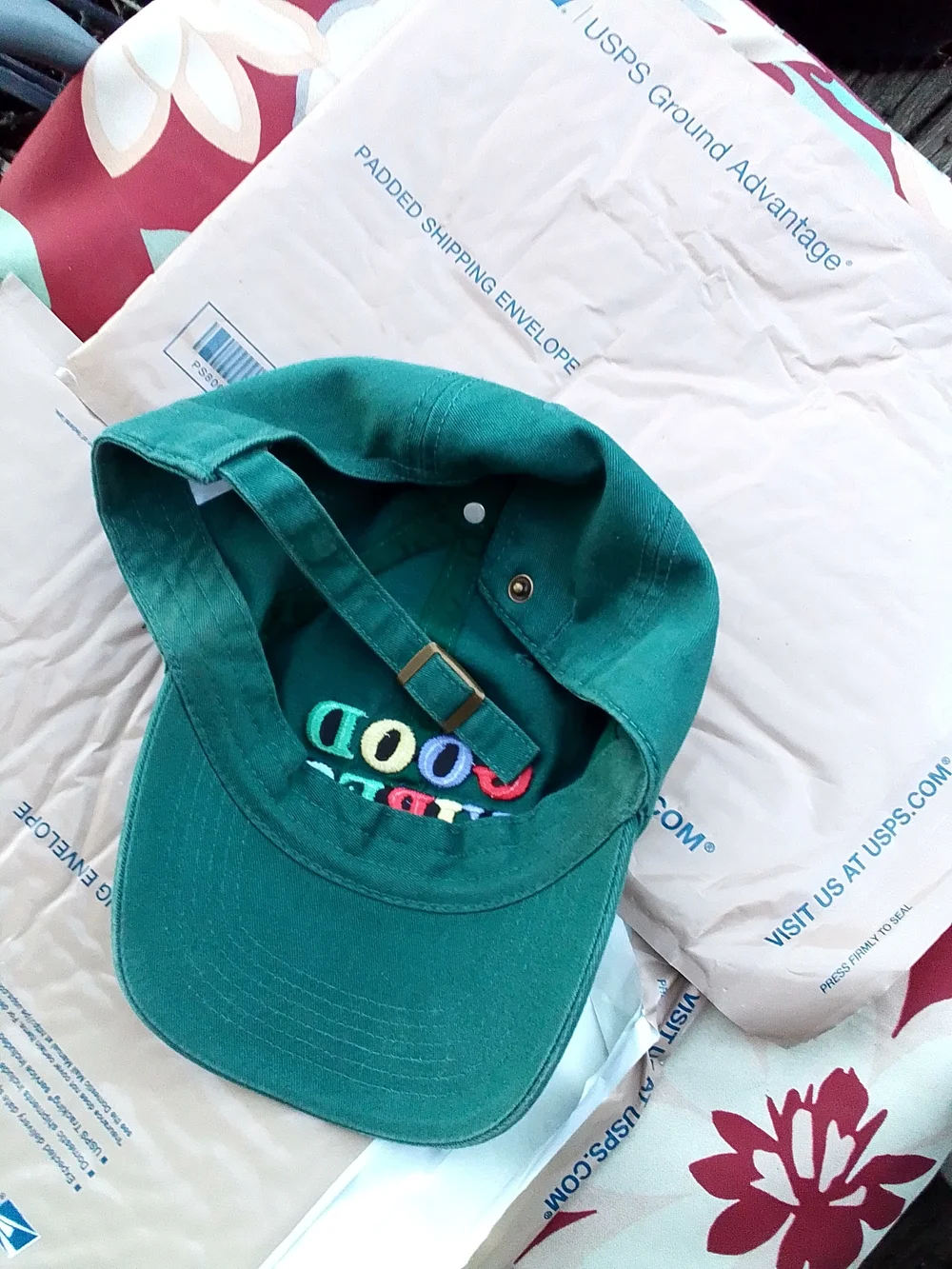 Life Is Good Green "Good Vibes" Embroidered Baseball Cap - Picture 3 of 3